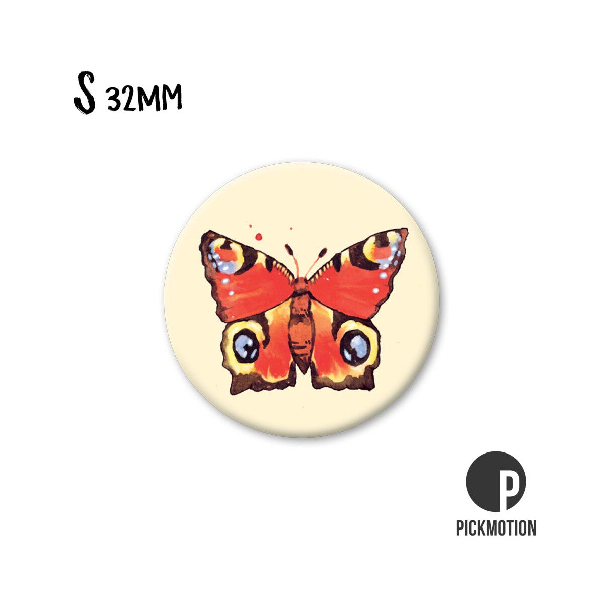 Pickmotion Magnet Small - Red Butterfly