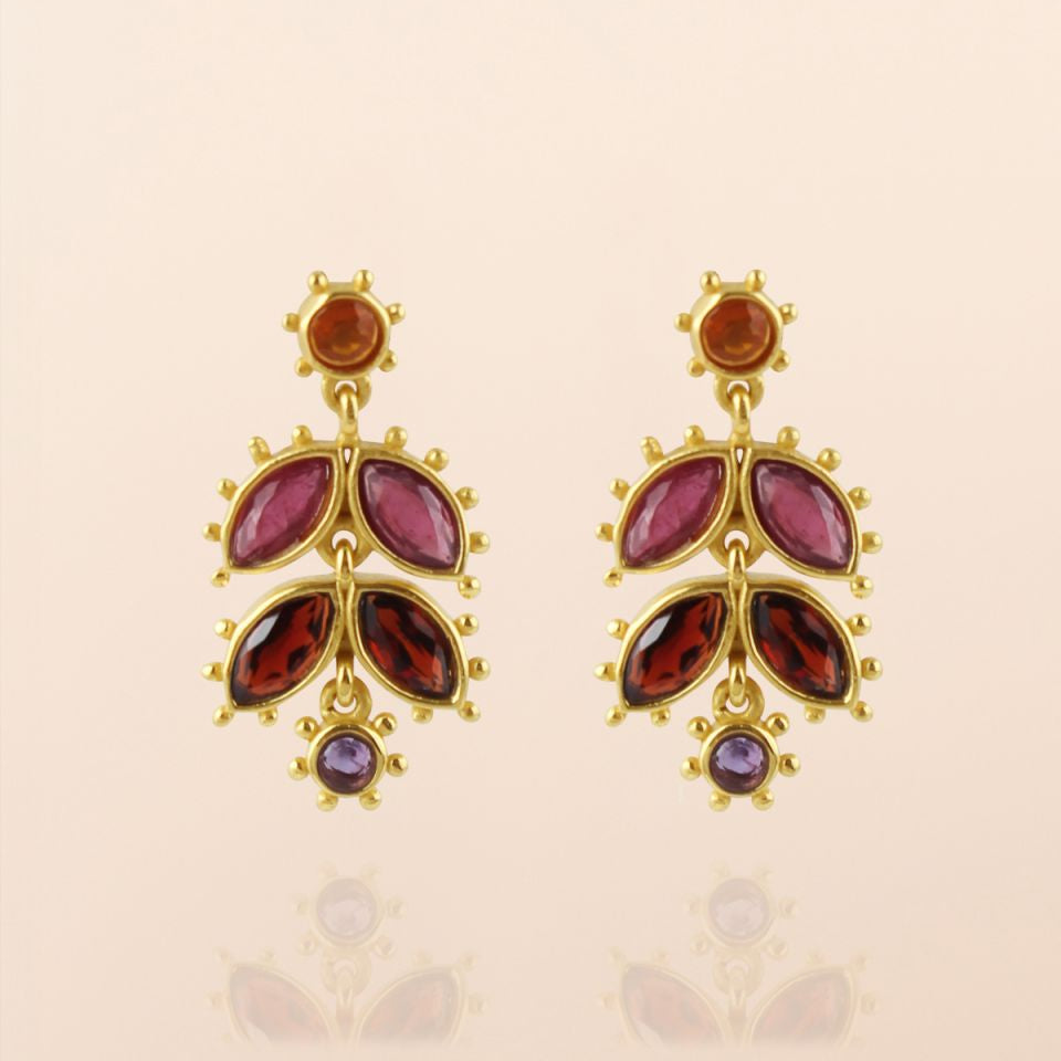 Muja Juma Earrings - Ruby Corvus Studs