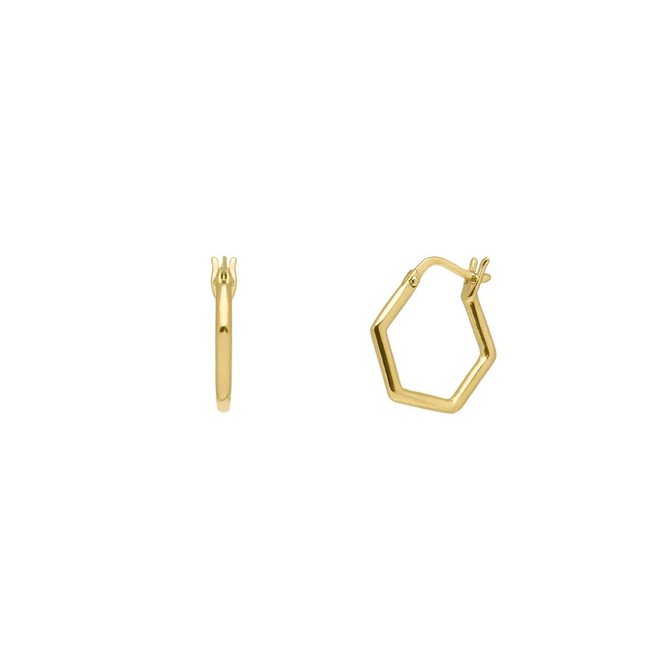Juvi Earrings - Icon Huggie Hexagon