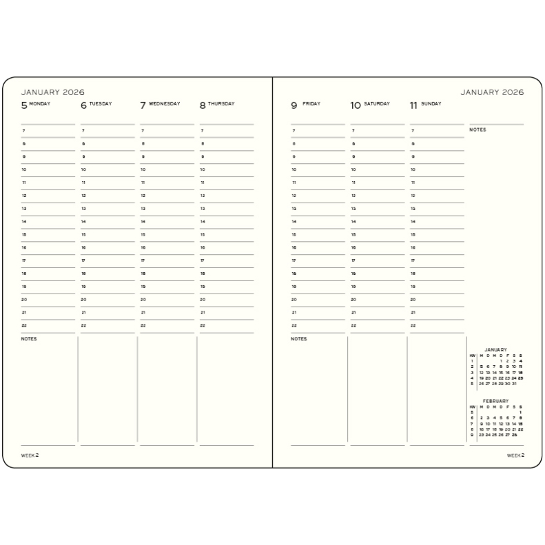 Leuchtturm1917 2026 Diary - Week Planner A5