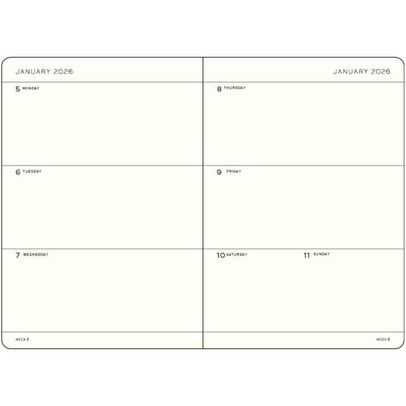 Leuchtturm1917 2026 Diary - Weekly Planner B6+