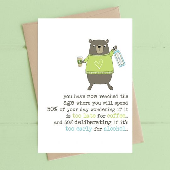 Dandelion Card - Coffee and Alcohol