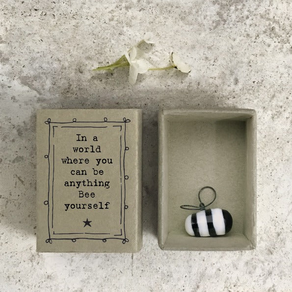 East of India - Porcelain Matchbox Sentiments - Bee Yourself