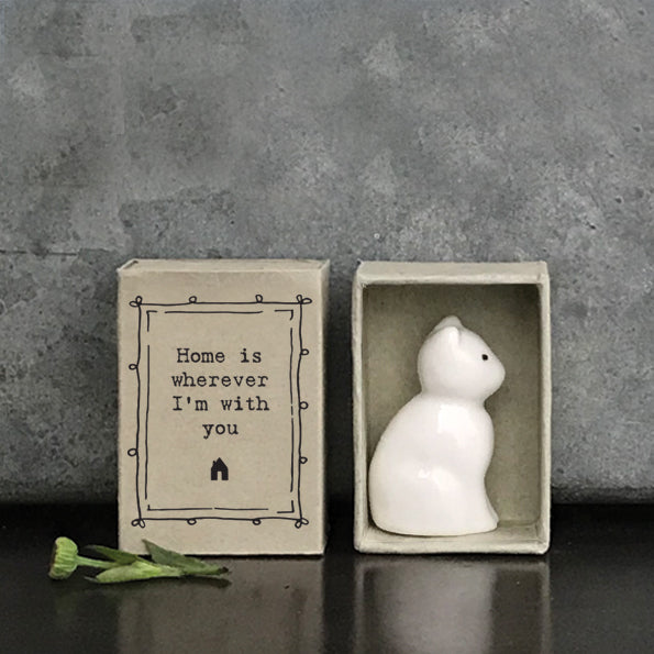 East of India - Porcelain Matchbox Sentiments - Cat