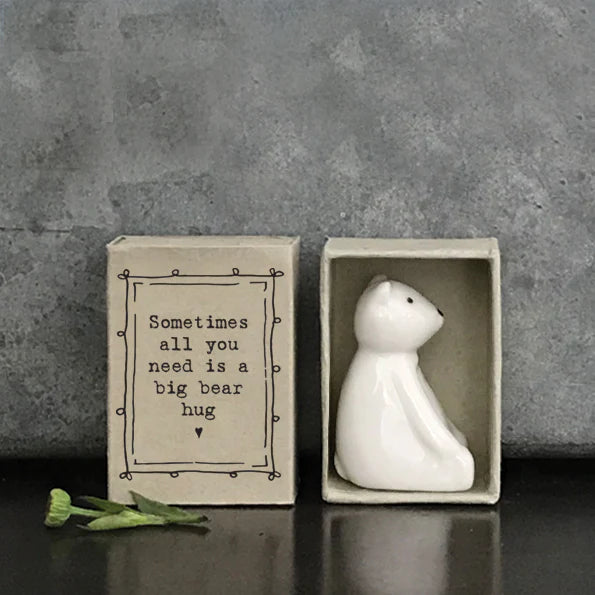 East of India - Porcelain Matchbox Sentiments - Bear