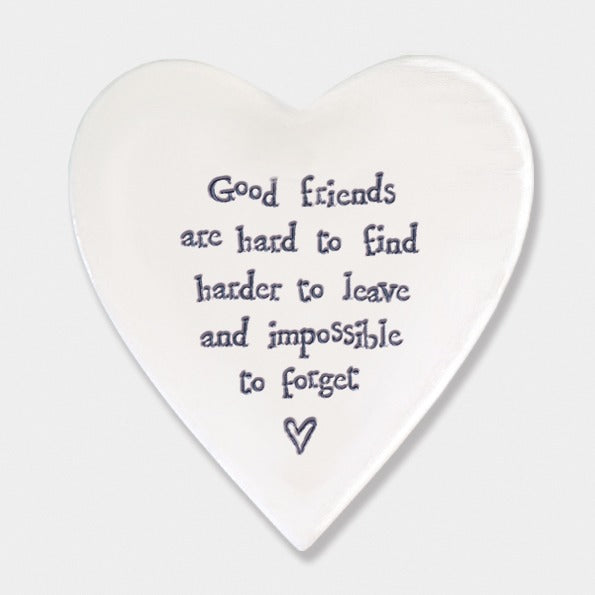 East of India - Porcelain Love Heart Coasters