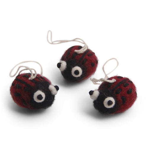 Gry & Sif Decoration - Felt Ladybugs - set of 3
