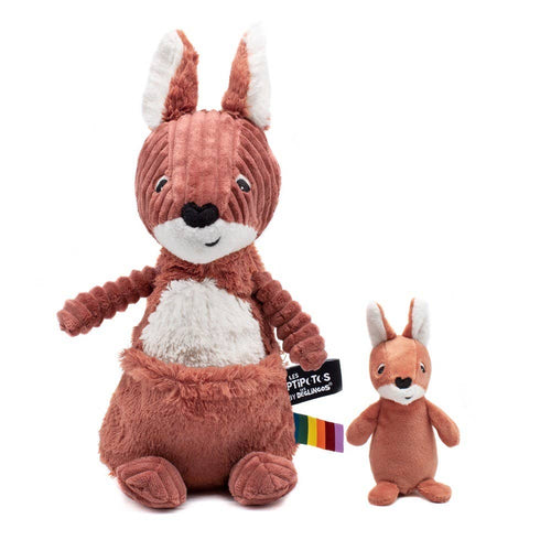 Les Déglingos Les Ptipotos - Kangaroo Mum & Baby Terracotta