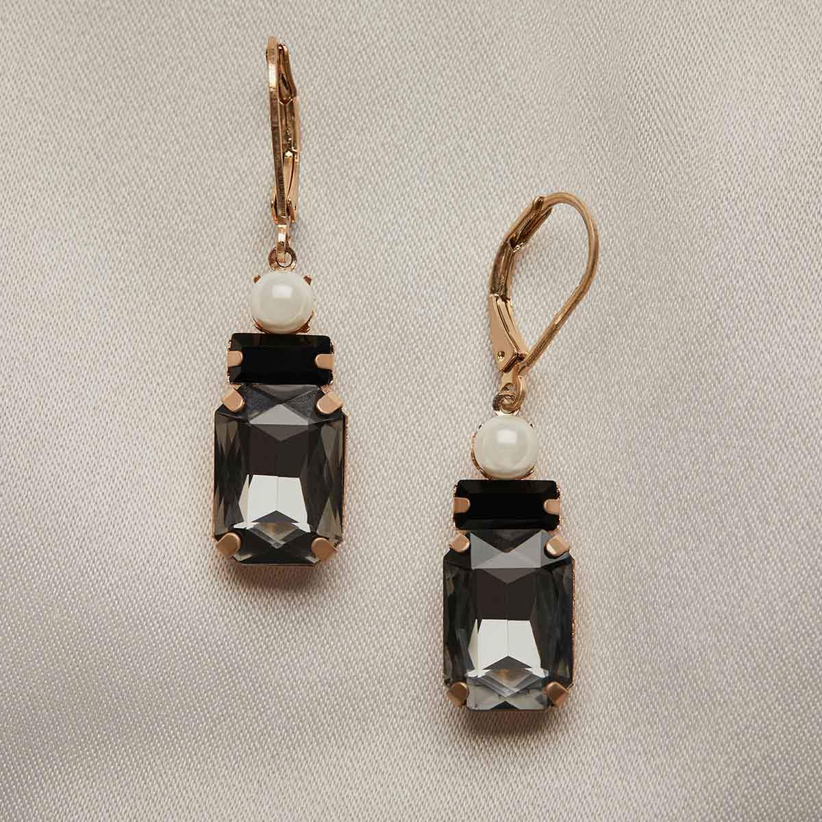 Lovett Earrings - Art Deco Oblong