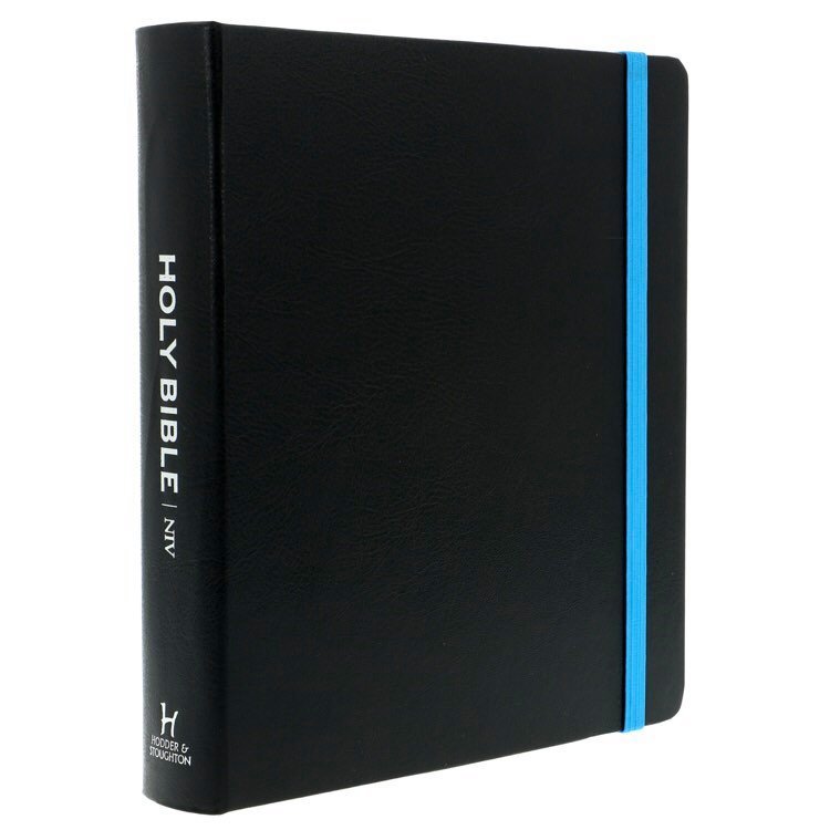NIV - Black Journalling Bible with Unlined Margins Hardcover