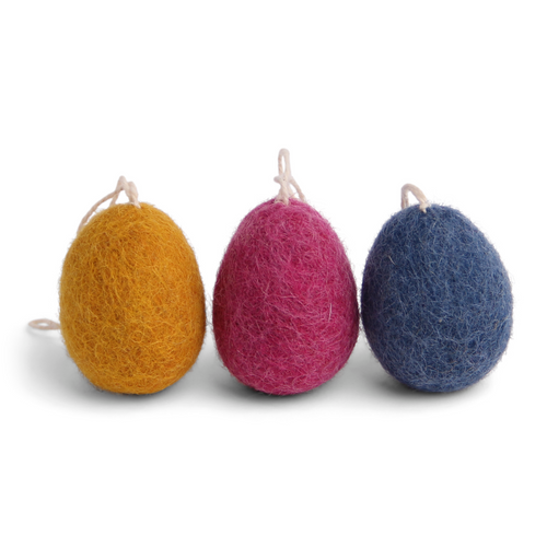 Gry & Sif Easter - Felt Egg set of 3 Bright Colours