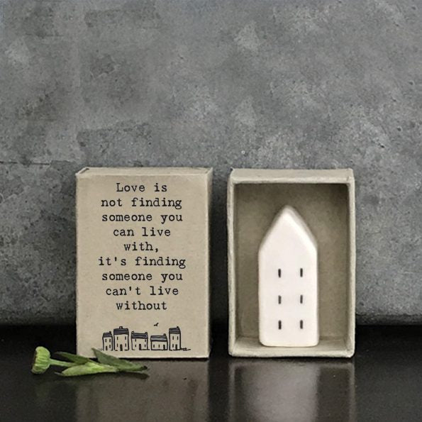 East of India - Porcelain Matchbox Sentiments - Houses