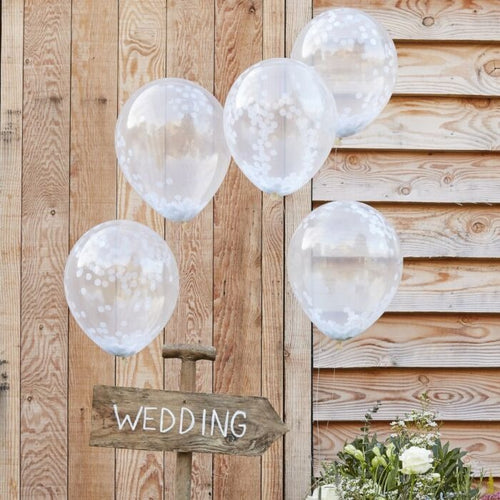 Ginger Ray Balloons - Confetti White