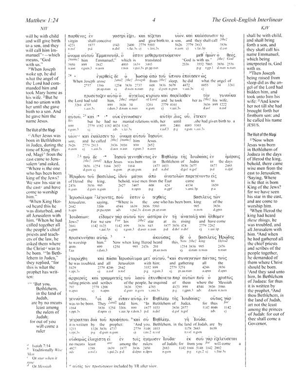 The Interlinear Bible - Greek English New Testament
