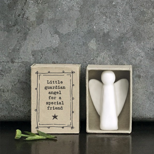 East of India - Porcelain Matchbox Sentiments - Angel special friend