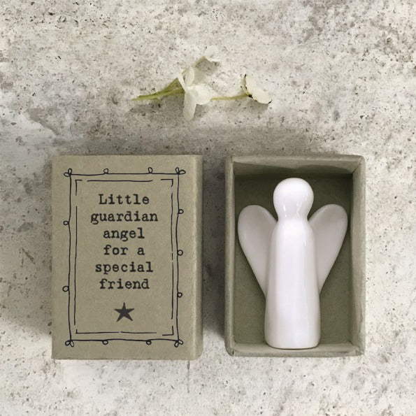 East of India - Porcelain Matchbox Sentiments - Angel special friend