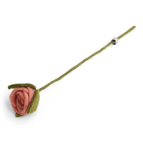 Gry & Sif Flowers - Felt Rose in Dusty Red