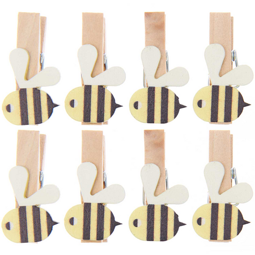 Paper Poetry Wooden Pegs - Bees