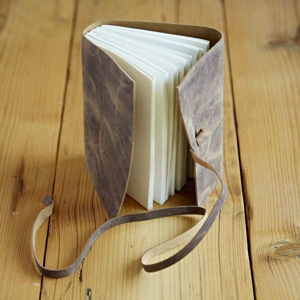 Paper High Journal - Buffalo Leather Wraparound Flap