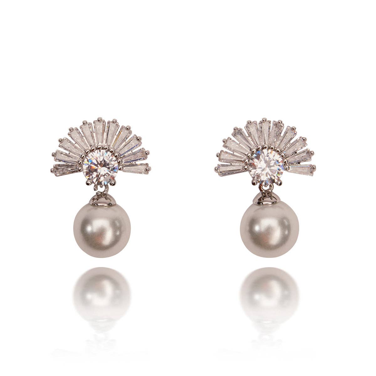 Lovett Earrings - Art Deco 1920s with Cubic Zirconia