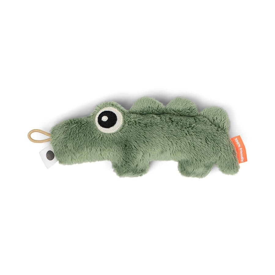 Done by Deer Tiny sensory rattle - Croco Green
