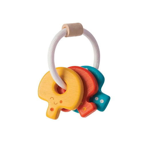 Plan Toys - Baby Key Rattle - Pastel