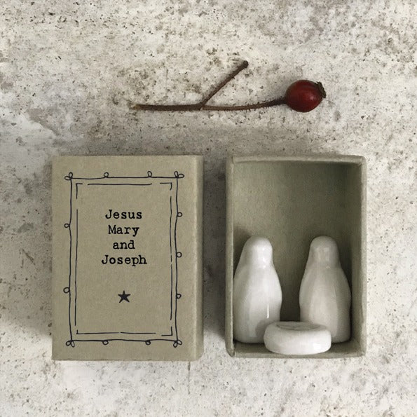 East of India Christmas - Matchbox Jesus, Mary & Joseph