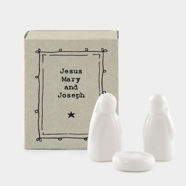 East of India Christmas - Matchbox Jesus, Mary & Joseph