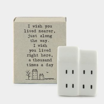 East of India - Porcelain Matchbox Sentiments - Houses
