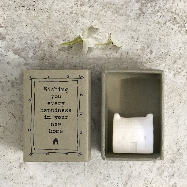 East of India - Porcelain Matchbox Sentiments - New Home