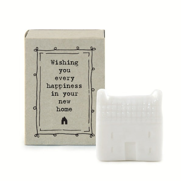 East of India - Porcelain Matchbox Sentiments - New Home