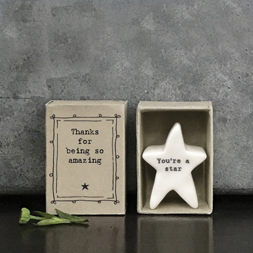 East of India - Porcelain Matchbox Sentiments - Being amazing