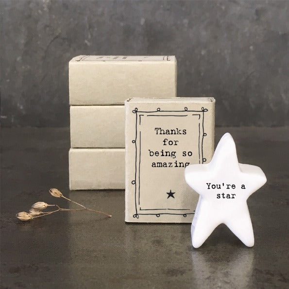 East of India - Porcelain Matchbox Sentiments - Being amazing