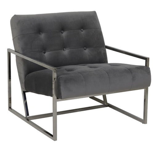 L&L Chair - Geneve Velvet Grey