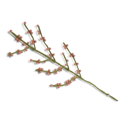 Gry & Sif Decoration - Felt Branch with Rose Berries