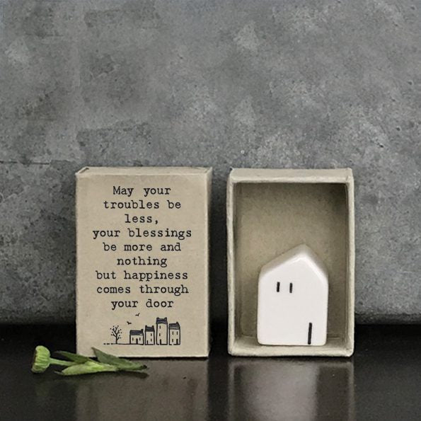 East of India - Porcelain Matchbox Sentiments - Houses