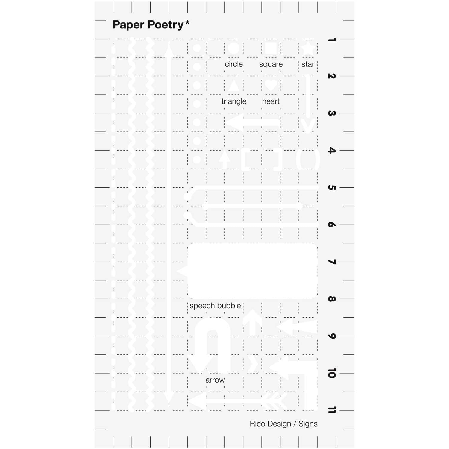 Paper Poetry Bullet Journal Stencil