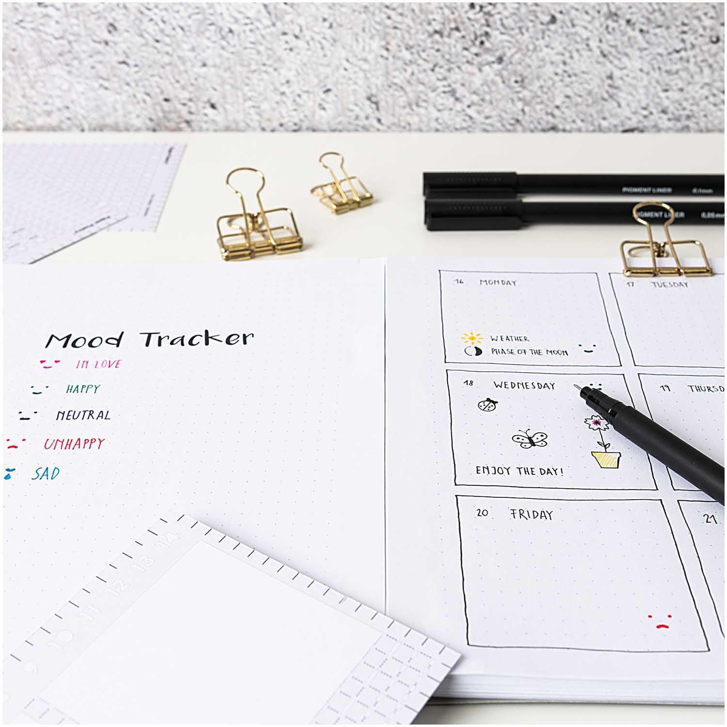 Paper Poetry Bullet Journal Stencil