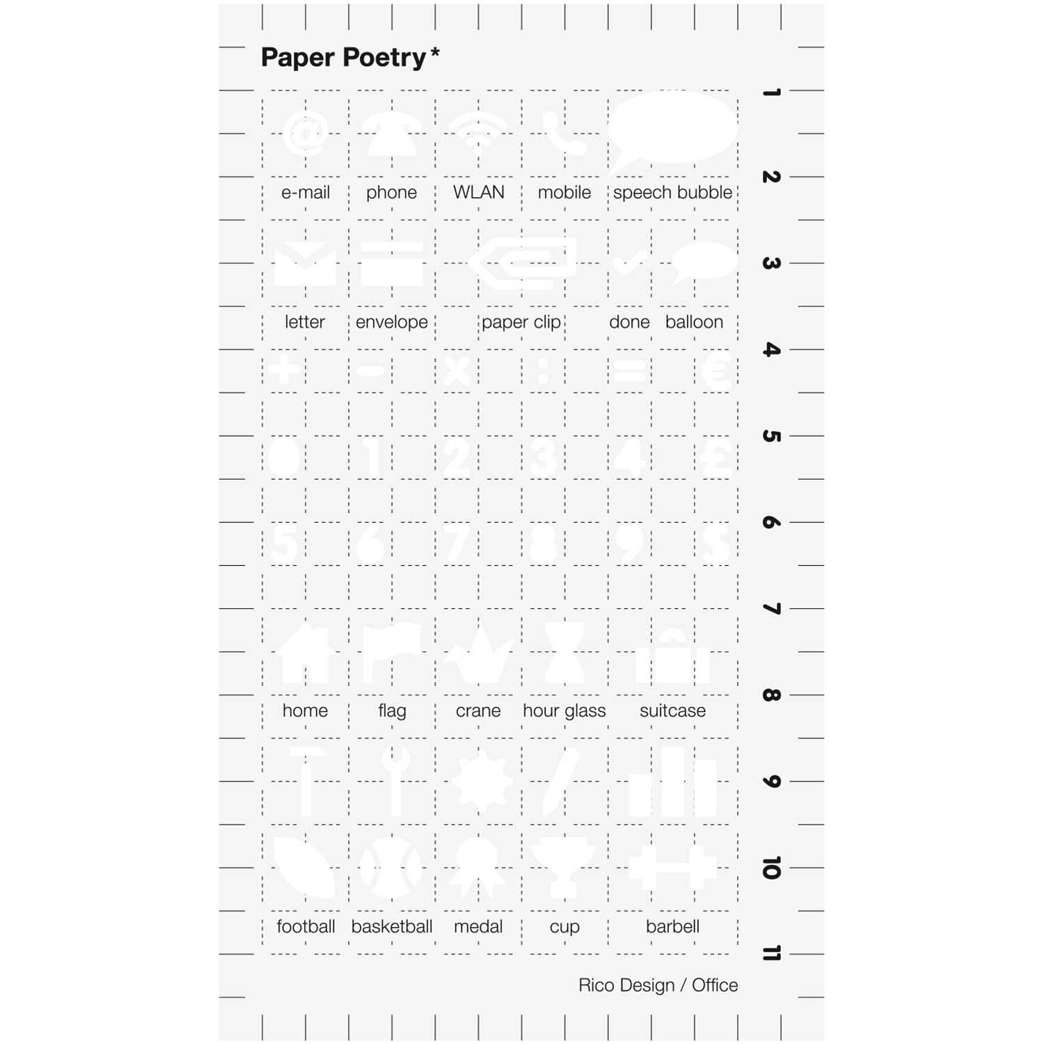 Paper Poetry Bullet Journal Stencil