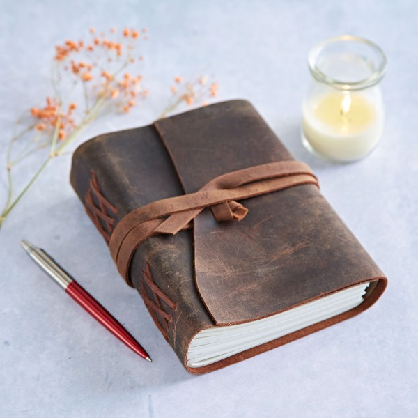 Paper High Journal - Buffalo Leather Wraparound Flap