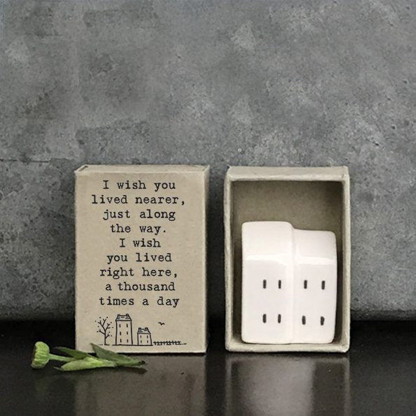 East of India - Porcelain Matchbox Sentiments - Houses