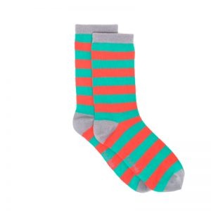 Polly & Andy Bamboo Childrens Socks - Green and Red