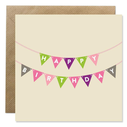 Bold Bunny - Happy Birthday Bunting