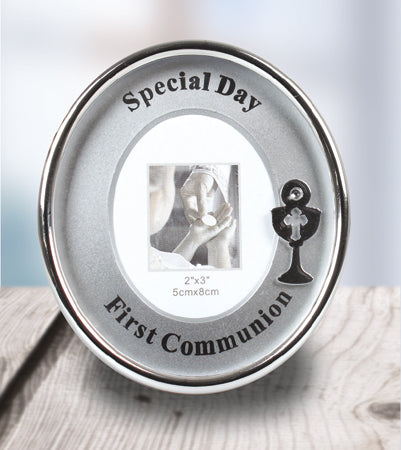 CBC Communion Photo Frame - Silver Round