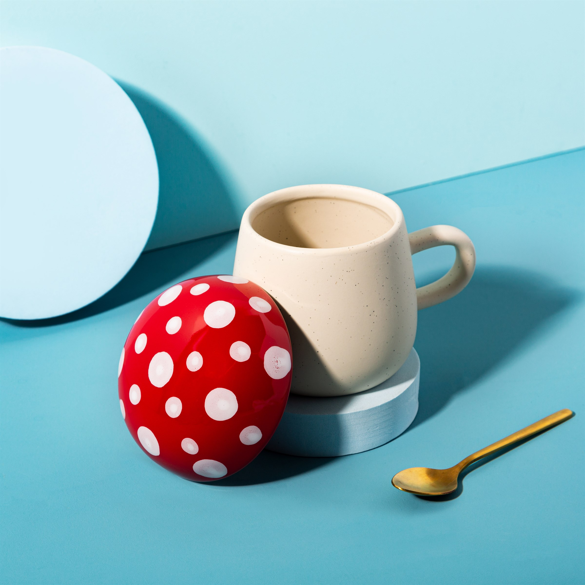 Sass & Belle Mug - Mushroom with Lid