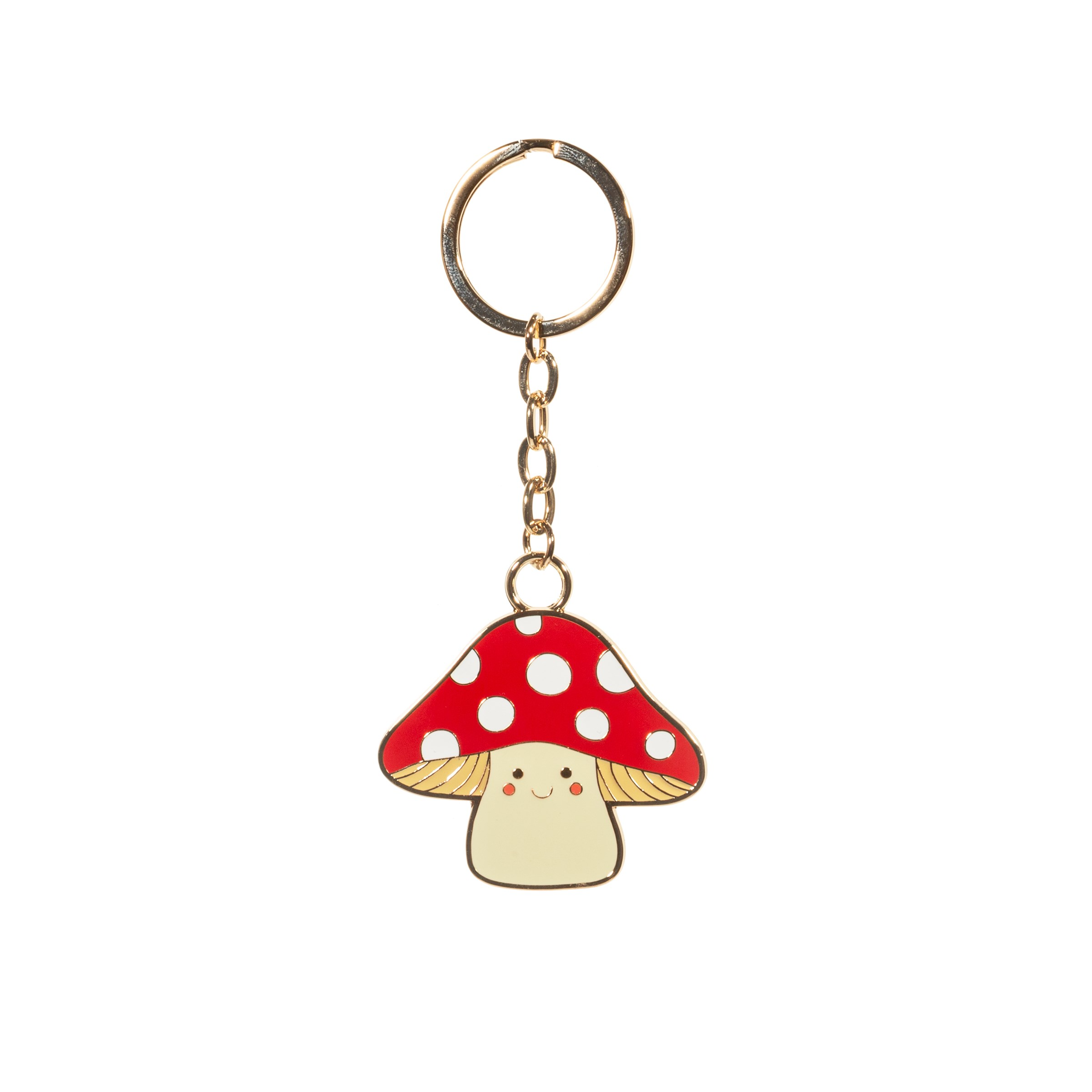 Sass & Belle Keyring - Enamel Mushroom