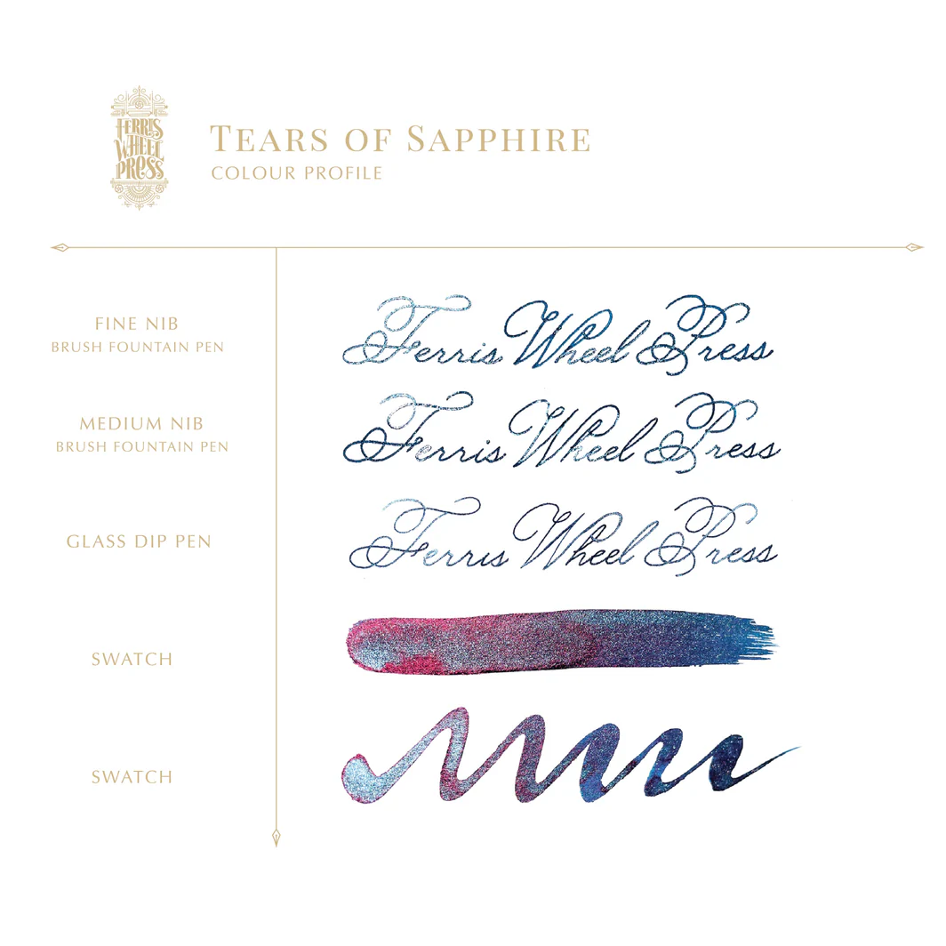 Ferris Wheel Press Fountain Pen Ink - FerriTales #9 Tears of Sapphire