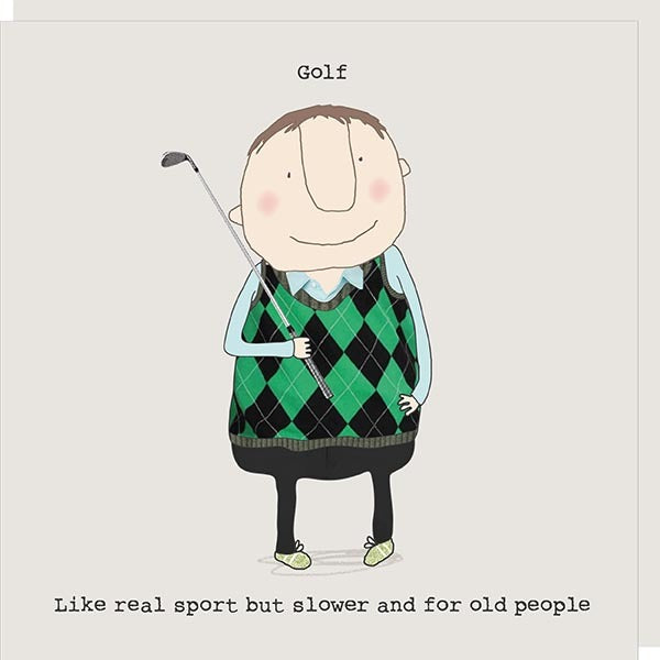 Rosie Made a Thing Card - Golf
