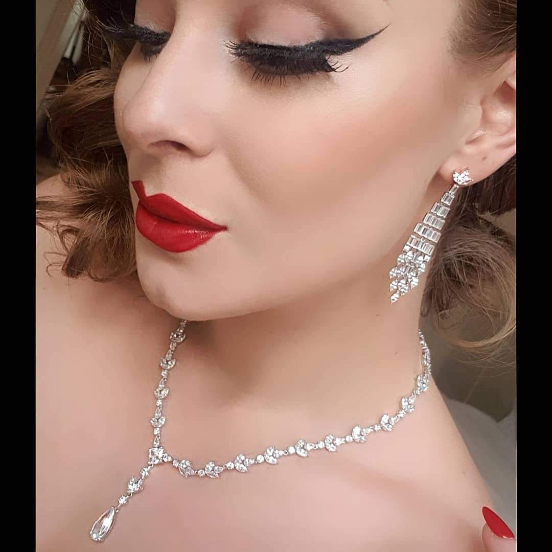 Lovett Earrings - Art Deco Crystal Baguette Chandelier