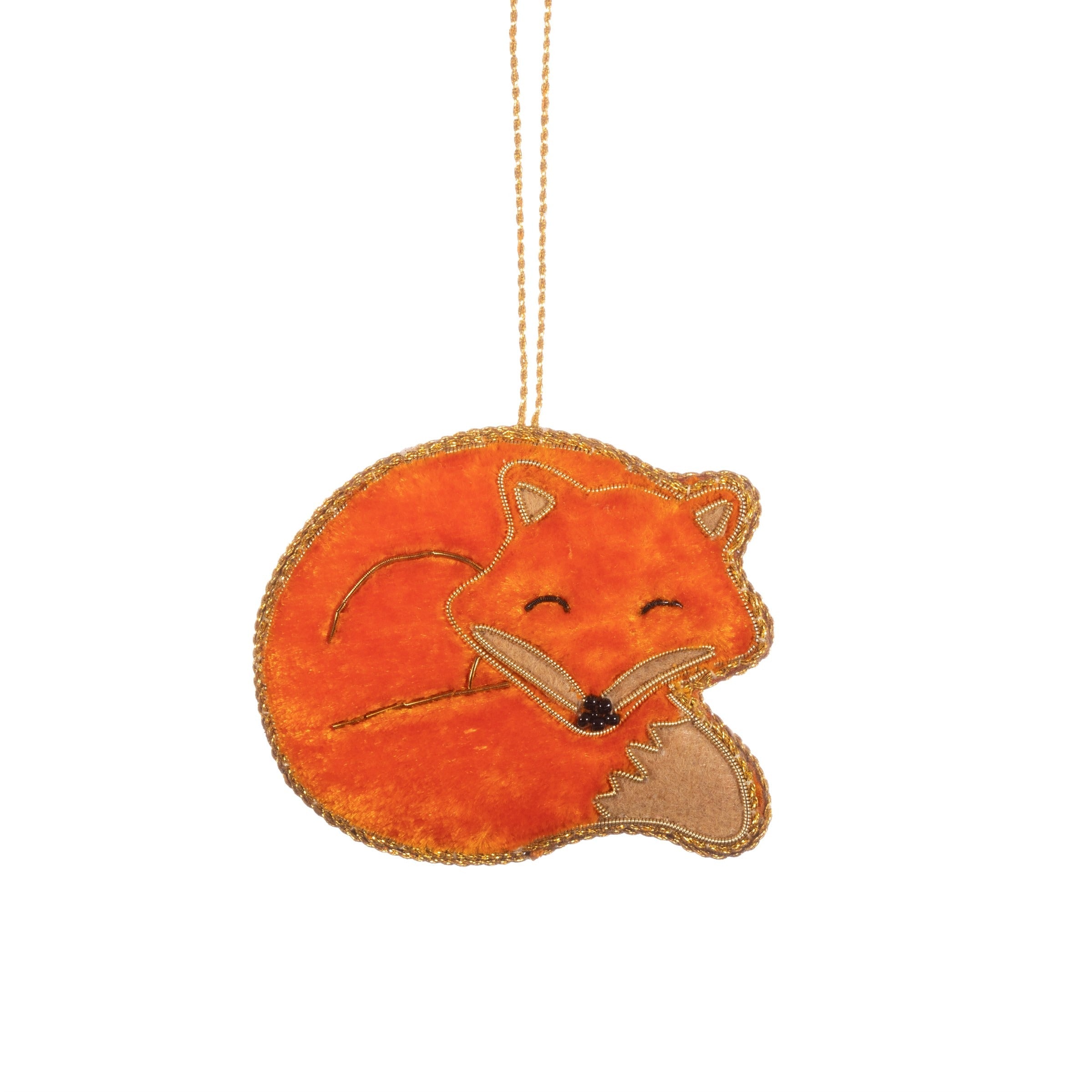 Sass & Belle Christmas Bauble - Zari Embroidered Fox
